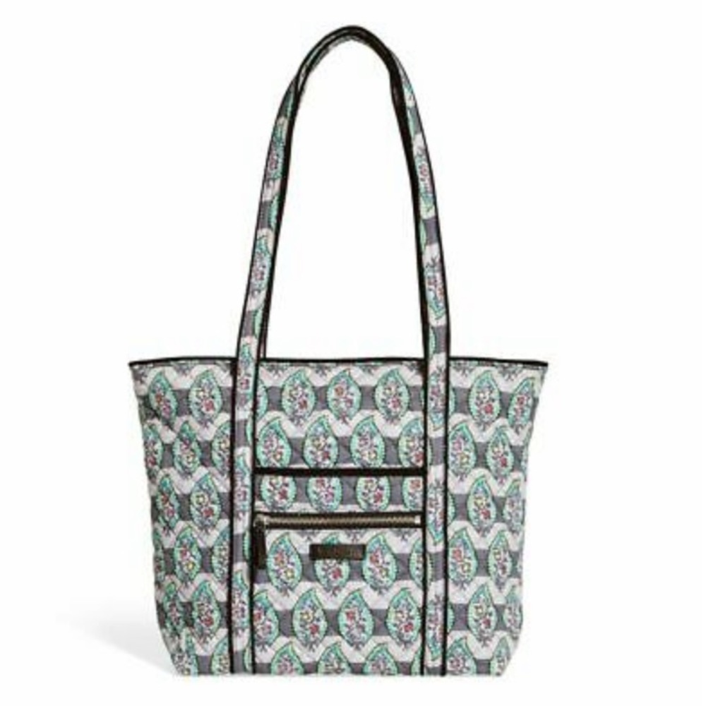 NWT Vera Bradley Paisley Stripes tote bag with mini cosmetic bag